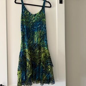 Blue and Green Women's Dress